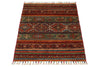 3x4 Green and Multicolor Tribal Rug