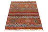 3x4 Brown and Multicolor Tribal Rug