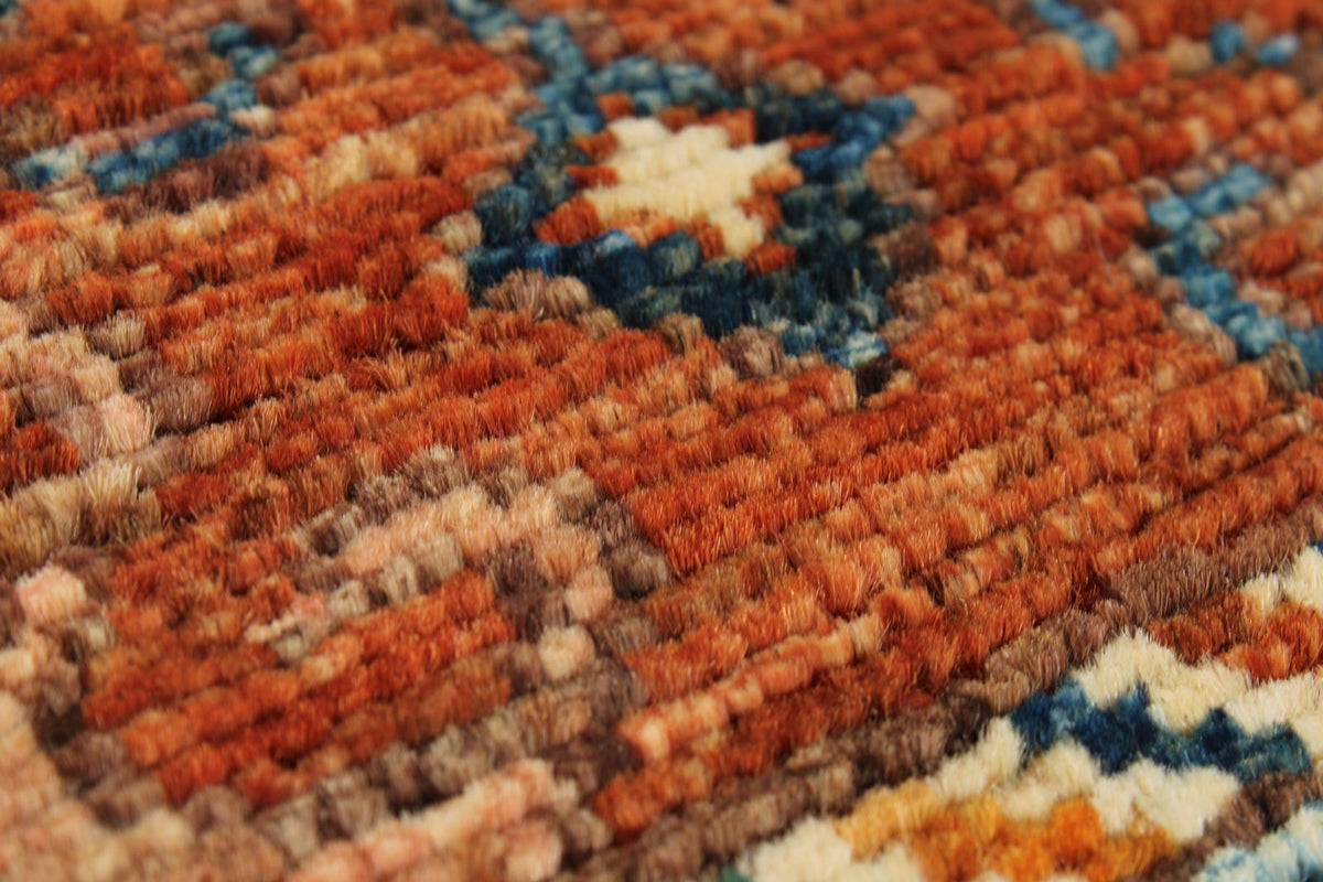 3x4 Brown and Multicolor Tribal Rug