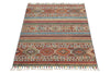 3x4 Gray and Multicolor Tribal Rug