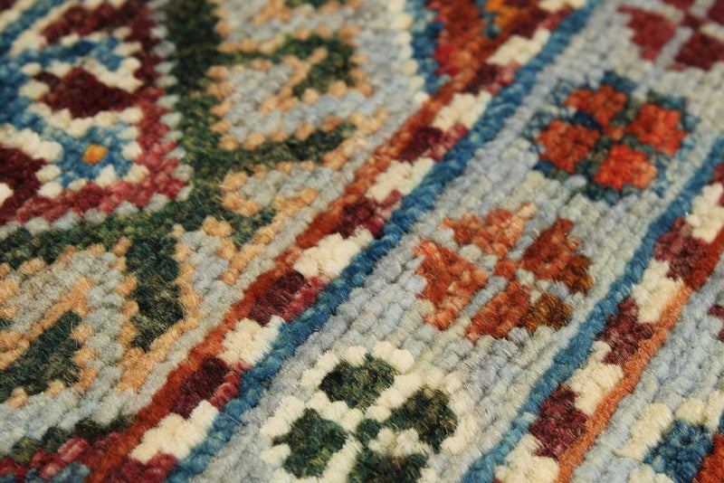 3x4 Gray and Multicolor Tribal Rug