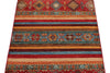 3x4 Red and Multicolor Tribal Rug