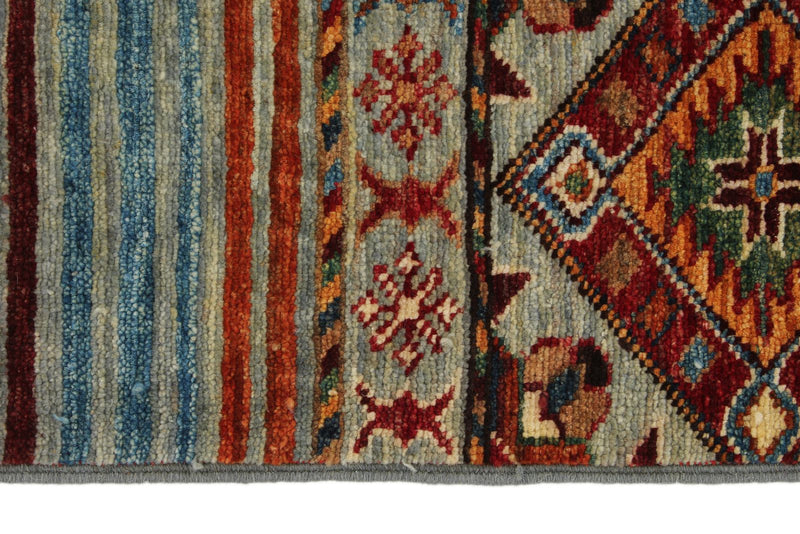3x4 Brown and Multicolor Tribal Rug