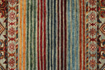 3x4 Brown and Multicolor Tribal Rug