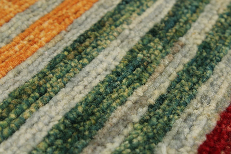 3x4 Brown and Multicolor Tribal Rug