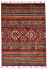 3x4 Brown and Multicolor Tribal Rug