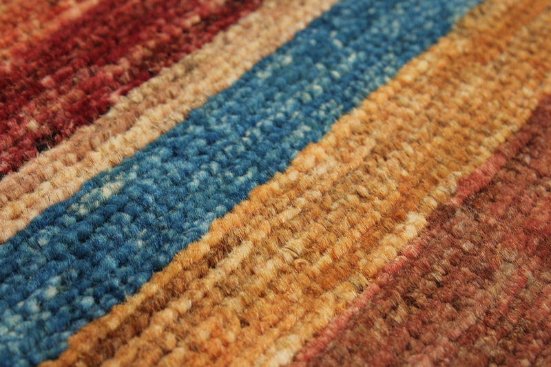 3x4 Brown and Multicolor Tribal Rug