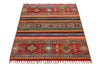 3x4 Red and Multicolor Tribal Rug