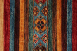 3x4 Red and Multicolor Tribal Rug