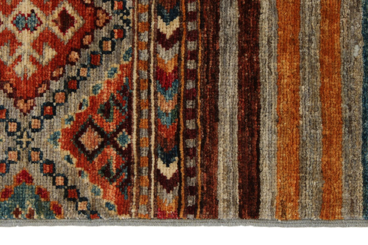 3x4 Brown and Multicolor Tribal Rug