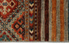 3x4 Brown and Multicolor Tribal Rug