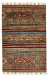 3x4 Brown and Multicolor Tribal Rug