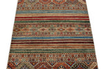 3x4 Brown and Multicolor Tribal Rug