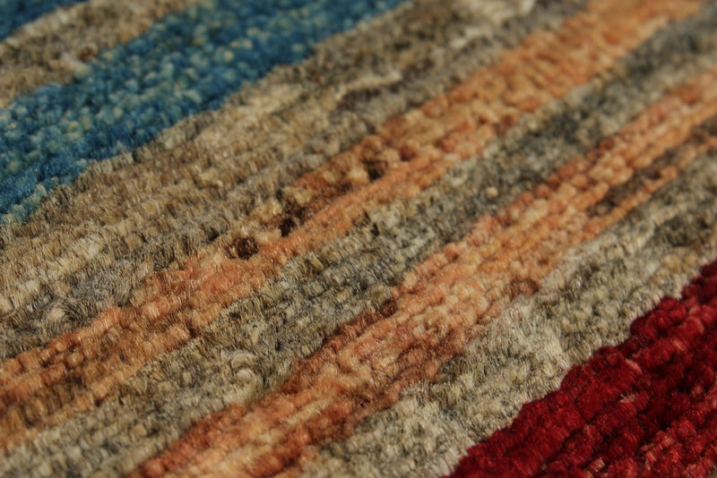3x4 Brown and Multicolor Tribal Rug