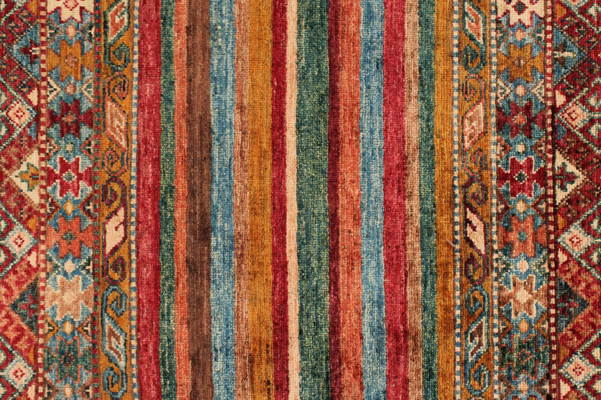 3x5 Brown and Multicolor Tribal Rug