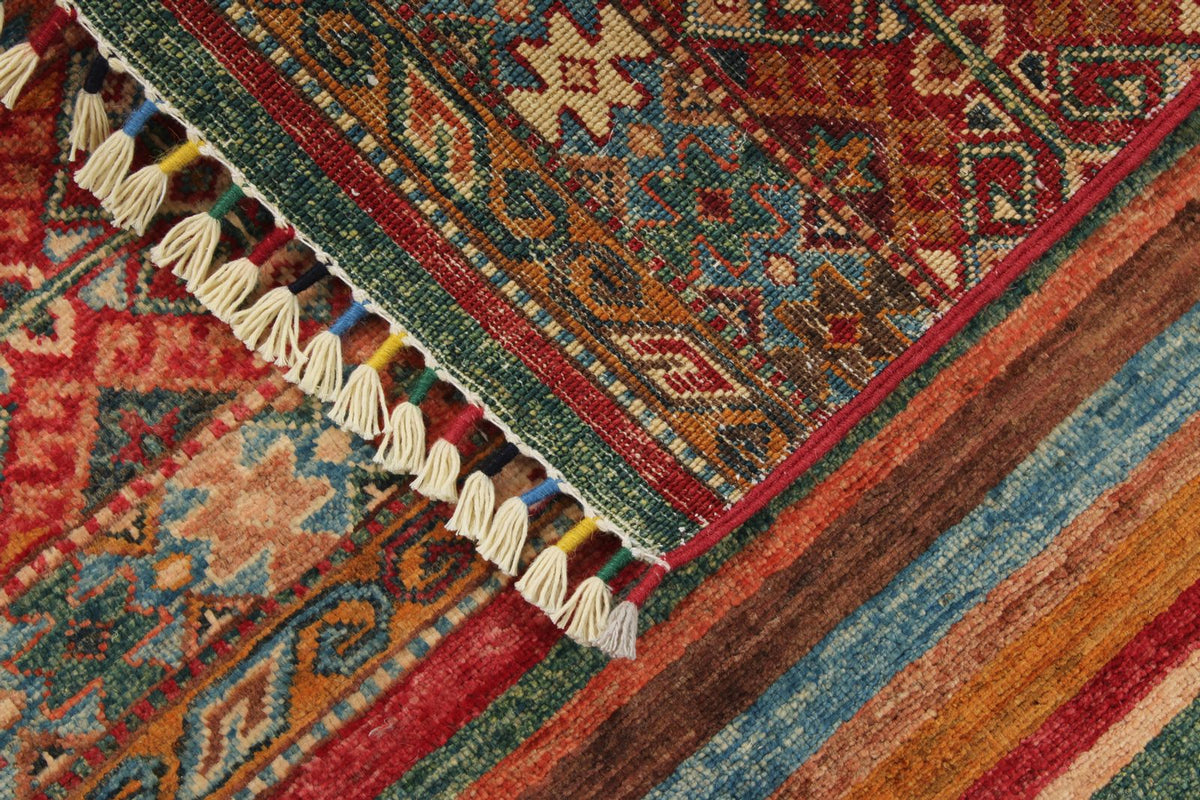 3x5 Brown and Multicolor Tribal Rug
