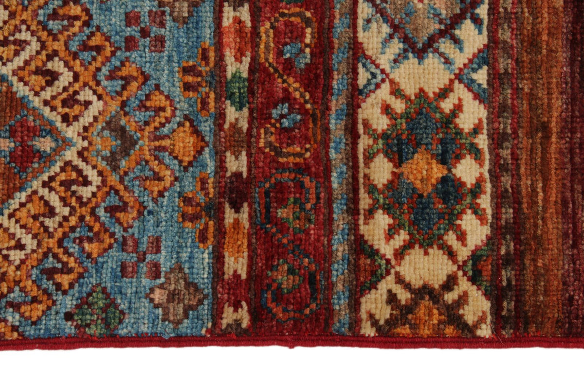 3x4 Brown and Multicolor Tribal Rug