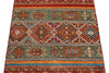 3x4 Red and Multicolor Tribal Rug