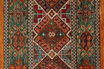 3x4 Red and Multicolor Tribal Rug