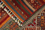 3x4 Red and Multicolor Tribal Rug