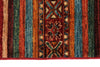 3x4 Brown and Multicolor Tribal Rug