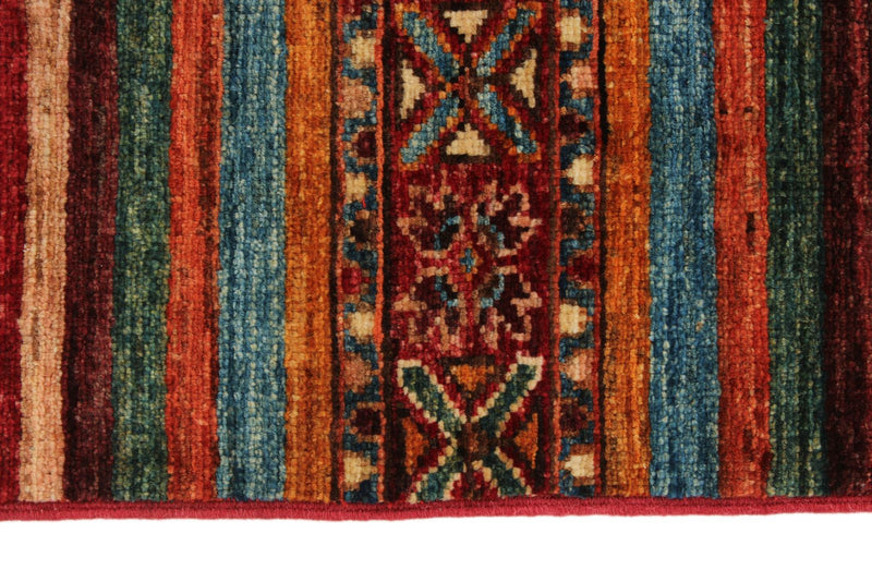 3x4 Brown and Multicolor Tribal Rug