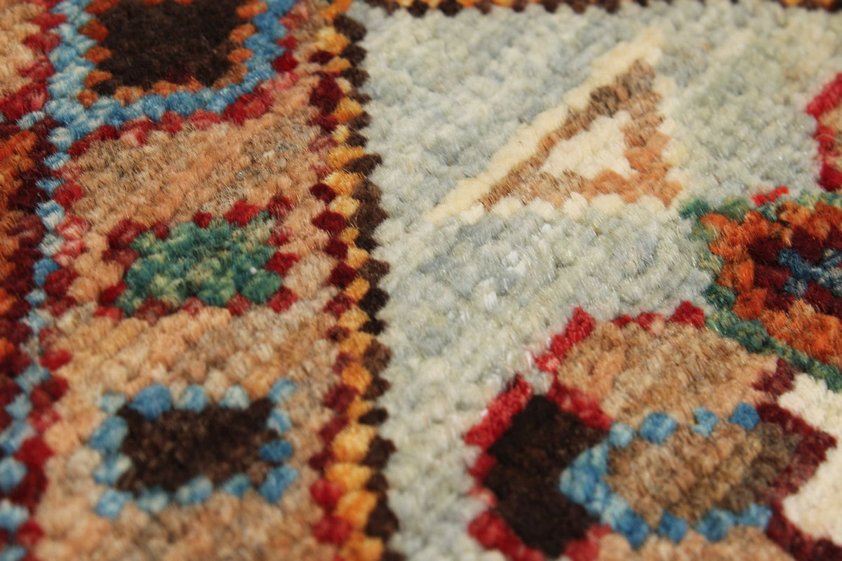 3x4 Brown and Multicolor Tribal Rug