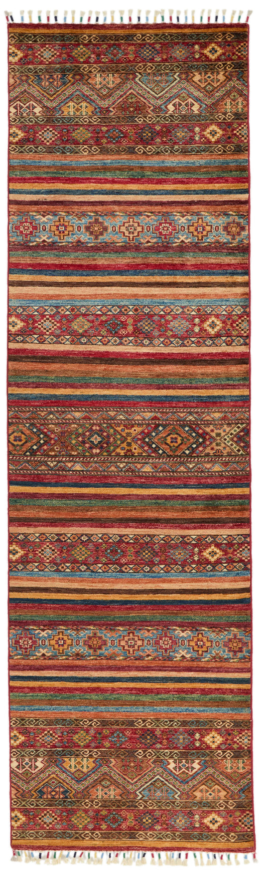 3x10 Brown and Multicolor Tribal Runner