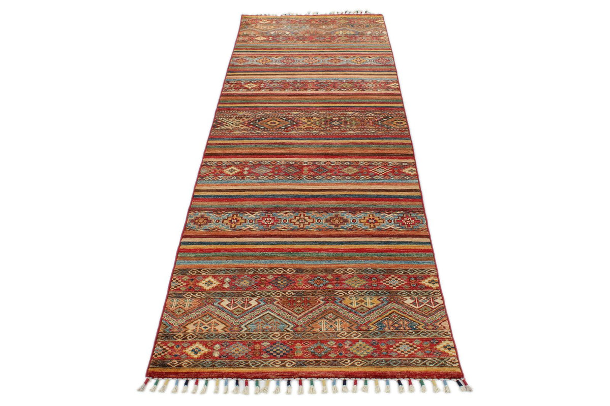 3x10 Brown and Multicolor Tribal Runner