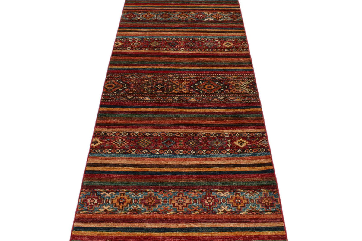 3x10 Brown and Multicolor Tribal Runner