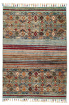 3x4 Light Blue and Multicolor Tribal Rug