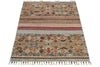 3x4 Light Blue and Multicolor Tribal Rug