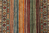 3x4 Light Gray and Multicolor Tribal Rug