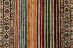 3x4 Light Gray and Multicolor Tribal Rug