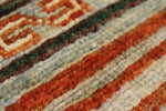 3x4 Light Gray and Multicolor Tribal Rug