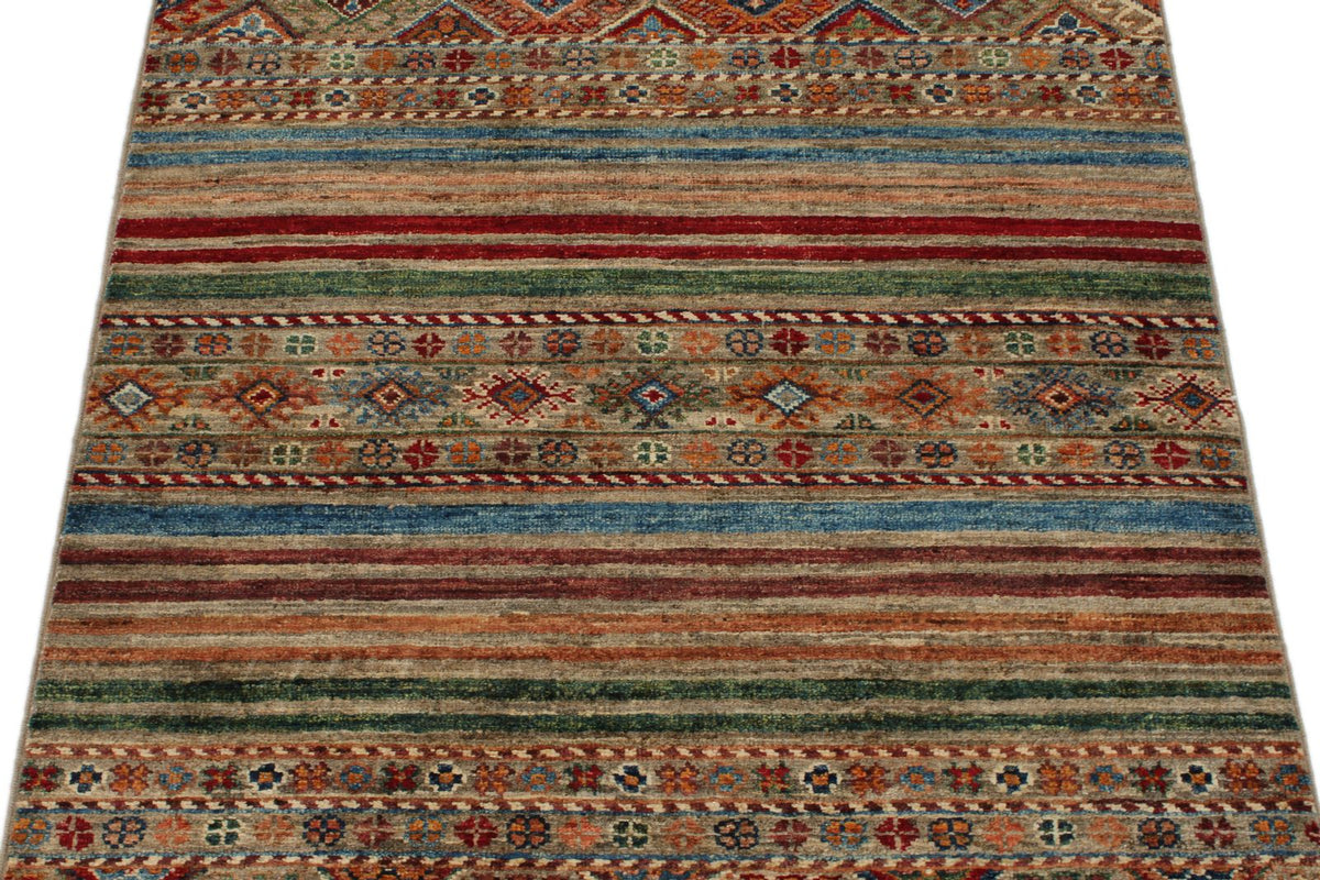 3x4 Multicolor Tribal Rug
