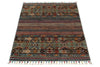 3x4 Light Blue and Multicolor Tribal Rug