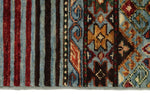 3x4 Light Blue and Multicolor Tribal Rug