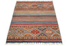 3x4 Gray and Multicolor Tribal Rug