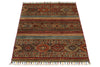 3x4 Light Camel and Multicolor Tribal Rug