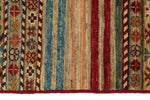 3x4 Light Camel and Multicolor Tribal Rug