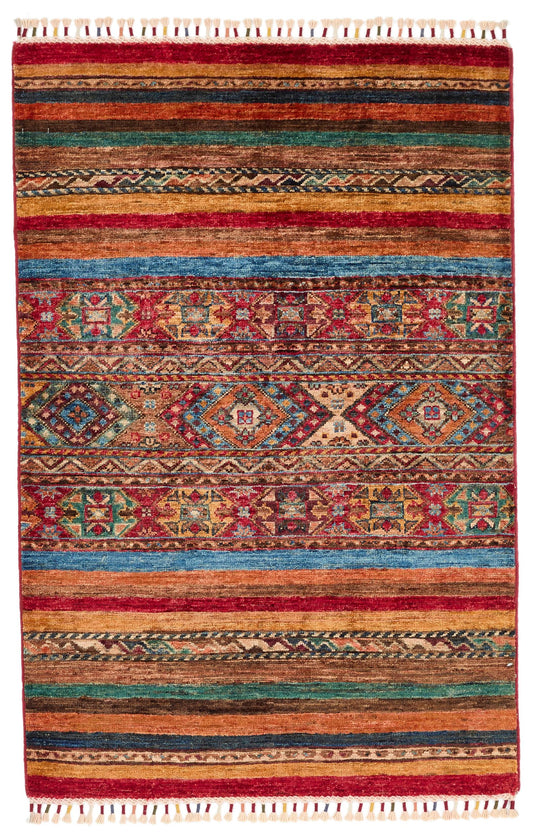 3x4 Multicolor Tribal Rug