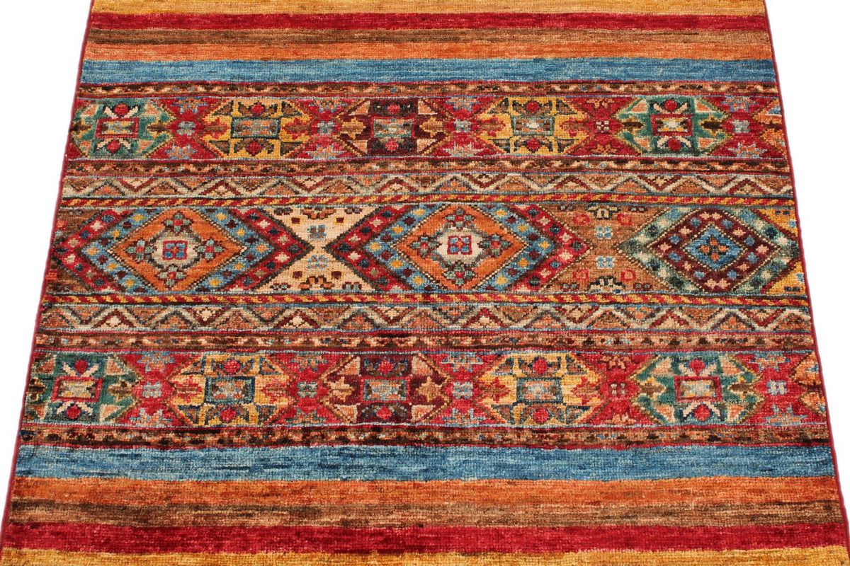 3x4 Multicolor Tribal Rug