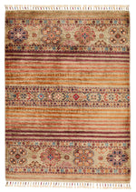 3x4 Camel and Multicolor Tribal Rug