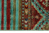 3x4 Turquoıse and Multicolor Tribal Rug