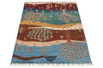 3x4 Multicolor Anatolian Traditional Rug