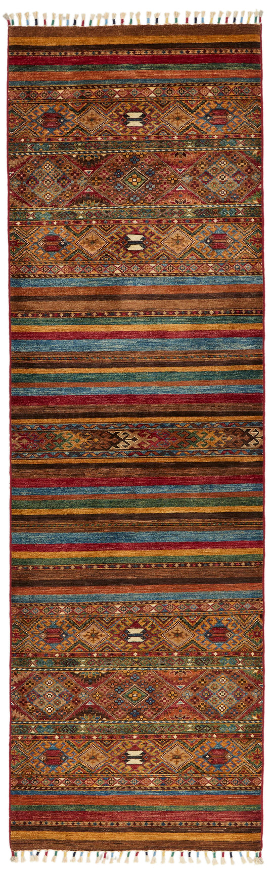 3x10 Brown and Multicolor Tribal Runner