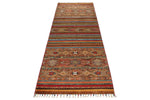 3x10 Brown and Multicolor Tribal Runner