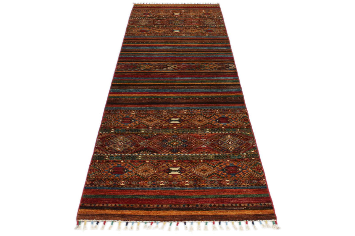 3x10 Brown and Multicolor Tribal Runner
