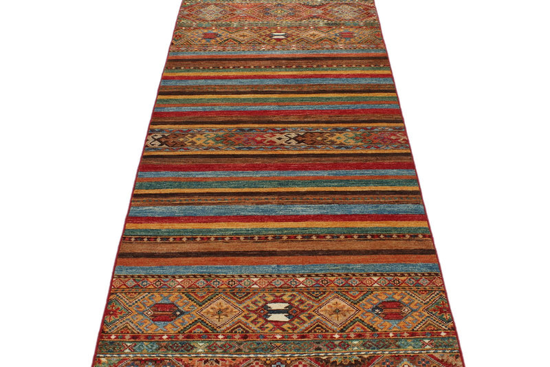 3x10 Brown and Multicolor Tribal Runner